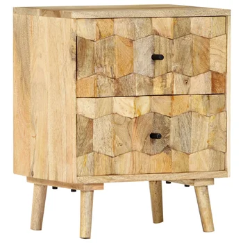 

vidaXL Bedside Cabinet 40x30x50 cm Solid Mango Wood