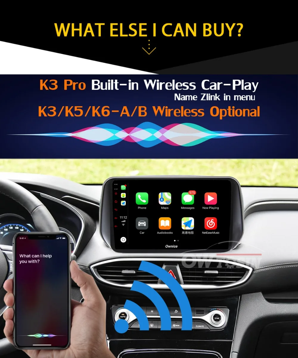 Excellent 1din 360°Panoramic Android 9.0 4G+64G Car Multimedia Player CarPlay Android DSP GPS Radio for Hyundai IX45 Santa FE XL 2018 2019 32