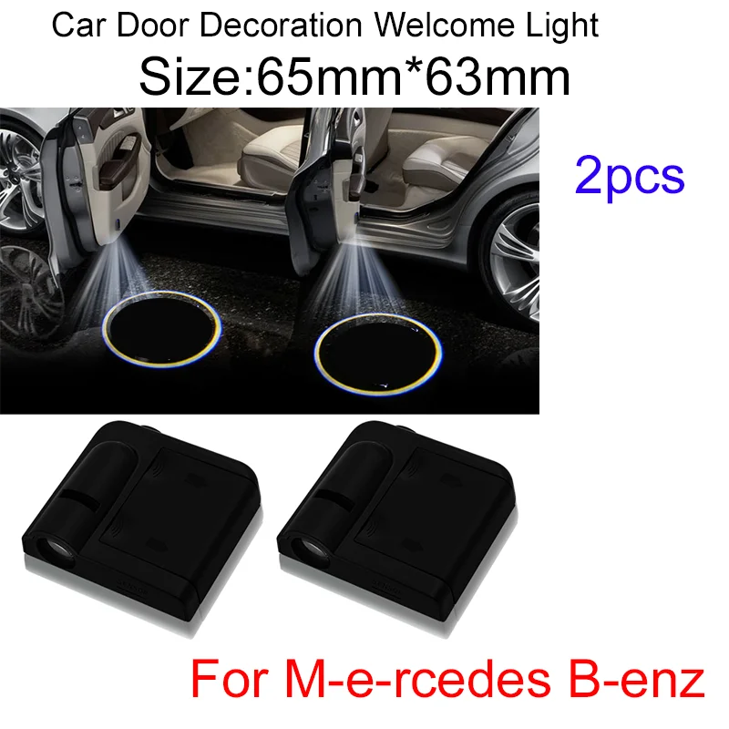 

2pcs for Mercedess Benz AMG GLC GLE E CLA GLA W204 W205 W203 W213 W176 W211 W209 SLK R171 Car Accessories Door Welcome Led Light