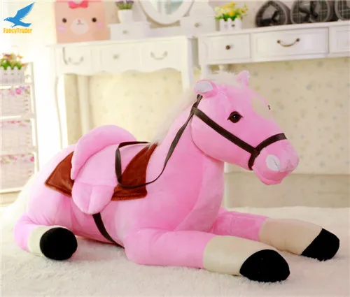 Fancytrader Giant Stuffed Plush Horse Toys Big Soft Emulational Lying Horse Doll 130cm 51'' Nice Gifts for Children (9)