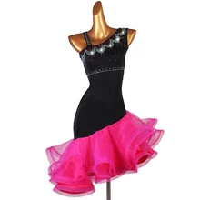 Платья для соревнований по латинским танцам для взрослых/детей, костюм для латинских танцев для женщин/девочек, сексуальная юбка со стразами для самбы/сальсы, одежда для сцены DQL2943