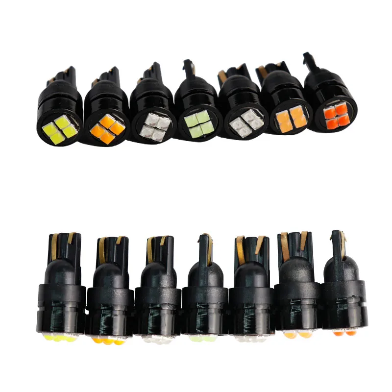 100 шт. T10 w5w canbus 1,44 Вт 0.12A светодиодный 4 smd 3030 светодиодный неполярный внутренний светильник для чтения парковочный автомобильный боковой светильник сигнальный светильник s 12V