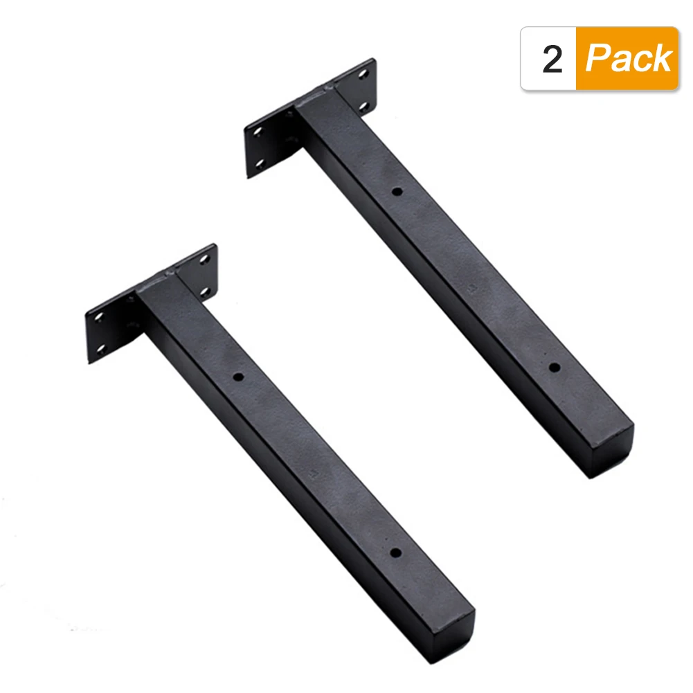 

2pcs Concealed Hardware Iron Industrial Bookshelf Supports DIY Organization Storage Home Decor Floating Shelf Bracket Heavy Duty