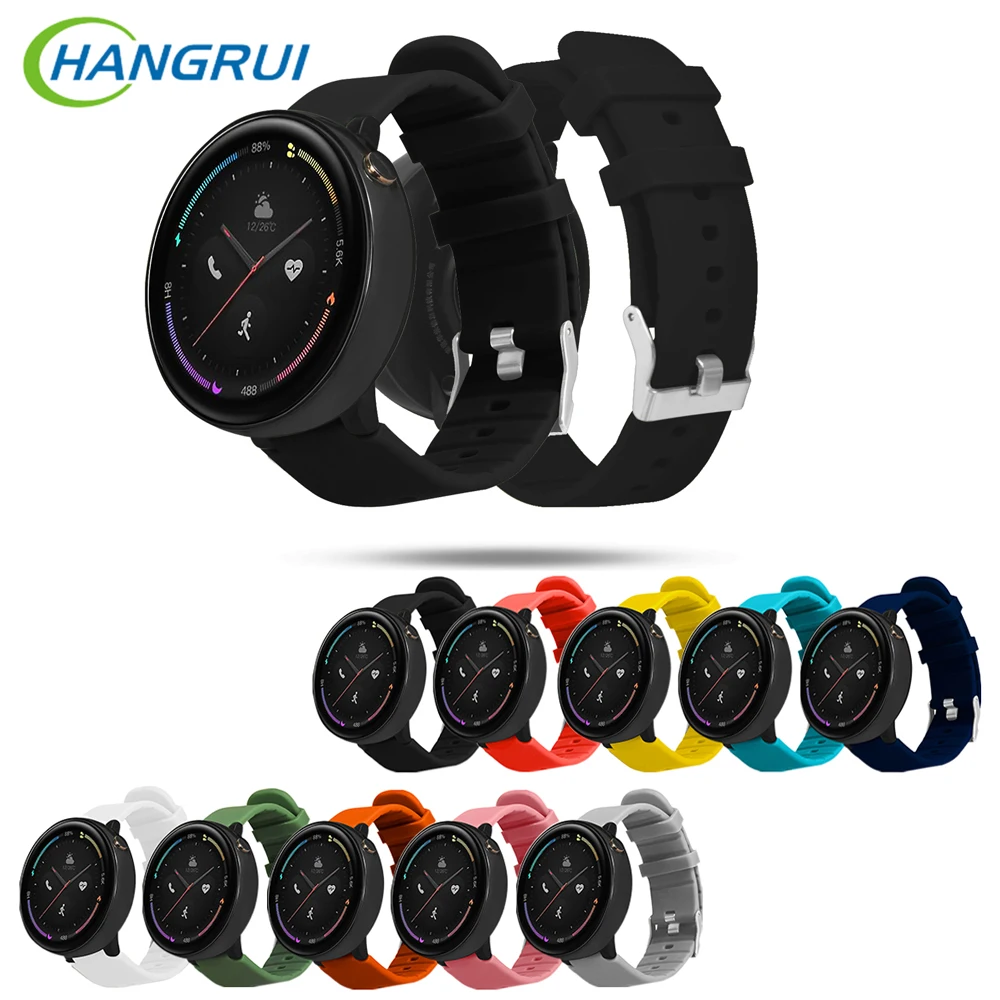 Ремешок для часов HANGRUI Xiaomi Huami Amazfit Watch 2/Amazfit Verge 2/A1807 мягкий силиконовый спортивный