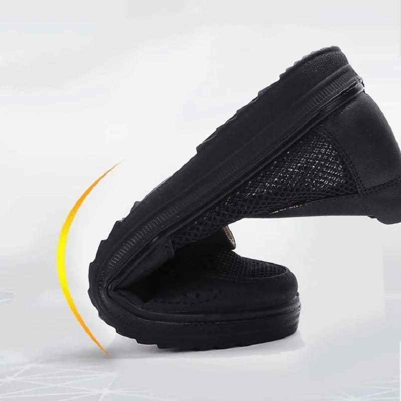 Merkmak/мужская повседневная обувь без шнуровки мужские летние туфли на плоской подошве из сетчатого материала, лоферы на толстой подошве, повседневная обувь удобная обувь, размеры 38-48