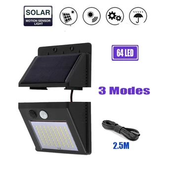 

Waterproof Super Bright 64/30 LED Motion Sensor Solar Light With Mounting Pole Power Lamp Lights For Outdoor Wall Yard optional