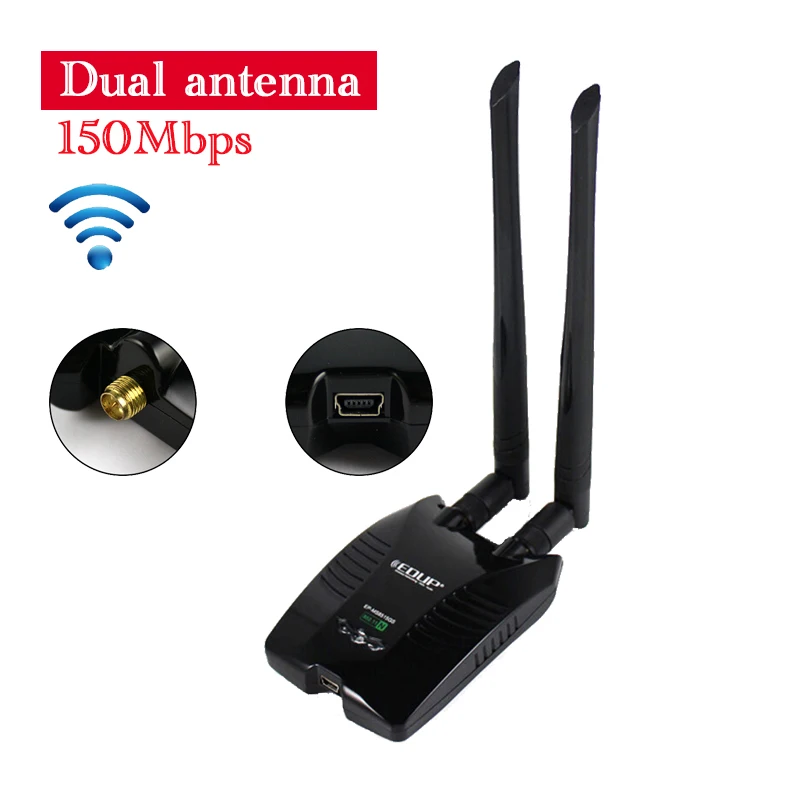 

Адаптер беспроводной сети Wi-Fi, 300 ГГц, 2,4 Мбит/с, для ПК Ноутбуки и настольные компьютеры, работает с Windows xp/7/8/10