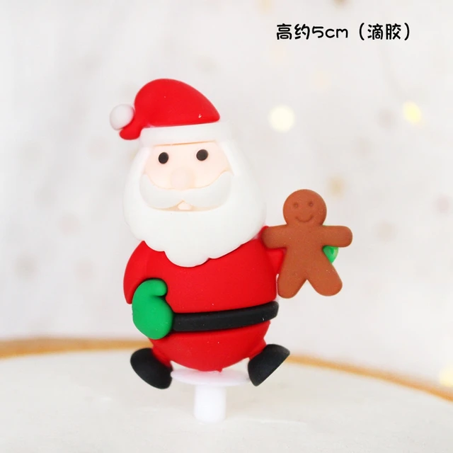 Merry Christmas Cake Toppers Santa Claus Doll Cake Decor Angel Doll Cupcake Topper 2021 Merry Christmas Decor for Home Noel cake topper