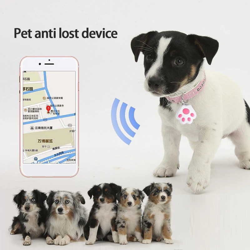 Миниатюрный GPS-трекер в виде собачьей лапы Bluetooth сигнализация против потери