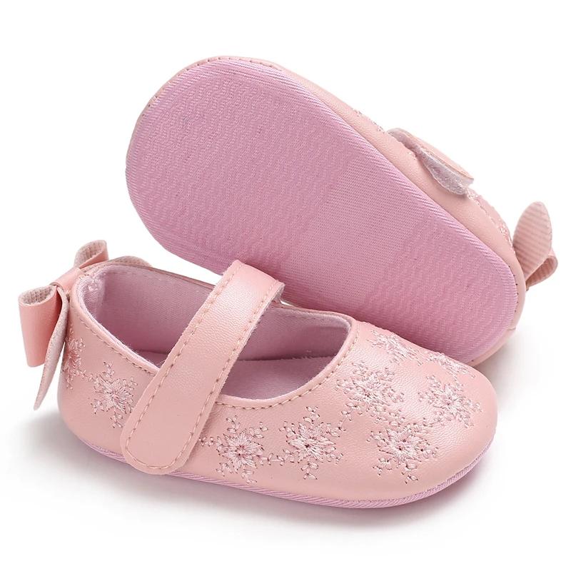 Newborns Fashion Solid Color Casual Shoes Princess Shoes Soft-soled Sneakers 0-18 Months Baby Bed Shoes Baby Walking Shoes