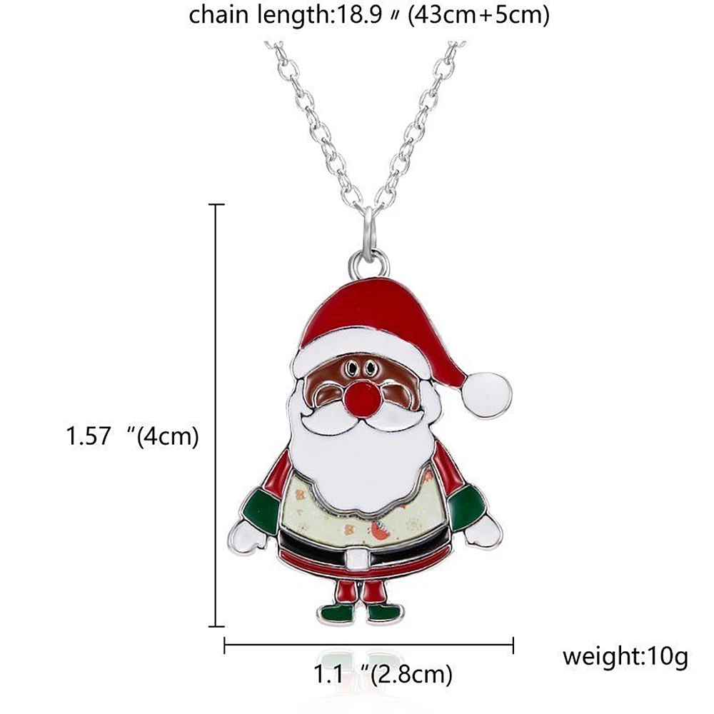 Новая мода Рождественская елка Снеговик Санта-Клаус женское ожерелье с подвеской свитер цепь ювелирные изделия, представительное ожерелье - Окраска металла: Q513