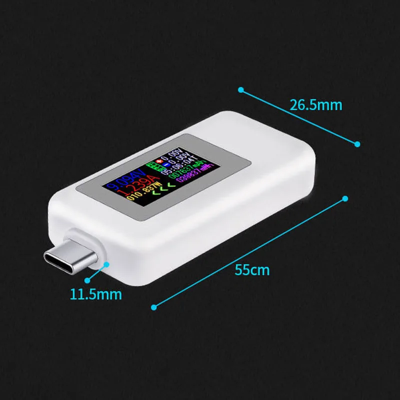Тип-c USB тестер тока 4-30 в USB-C напряжение тока тестер синхронизации Амперметр 10 в 1 USB-C кабель для зарядки цветной экран