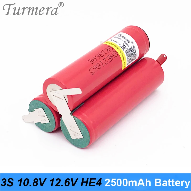 3S 10,8 V 12,6 V литиевая батарея 18650 HE2 2500mah 20A 35A разрядный ток для отвертки батареи и Шурика(настройка