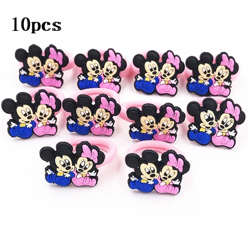 29-10pcs 10 шт./лот, заколки для волос с Микки и Минни, популярные Мультяшные резинки для волос, повязка на голову, рождественские аксессуары для волос для девочек, заколки для волос - Цвет: 29-10pcs