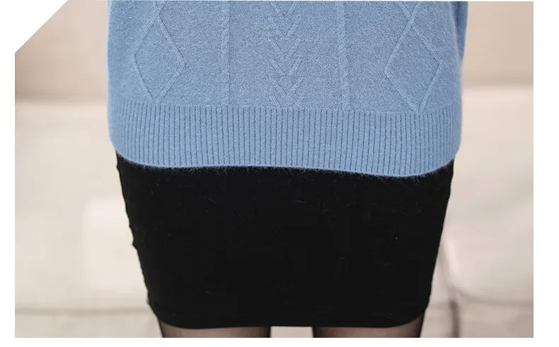 XJXKS женский свитер с высоким воротом Новинка зима сплошной цвет Универсальный Высококачественный норковый кашемировый удобный вязаный свитер женский пуловер