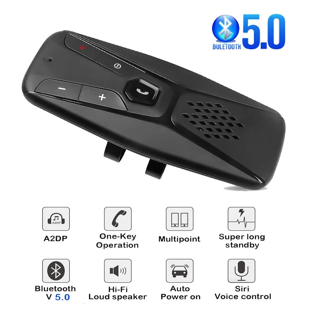 Солнцезащитный козырек Bluetooth динамик 5 0 Handsfree Car Kit стерео беспроводной аудио