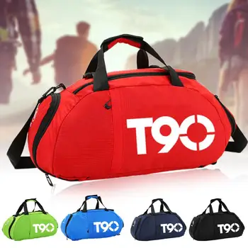 

Large Capacity Sports Gym Bag Unisex Fashion Solid Nylon Wear Resistant Zipper Closure Travel Adjustable Strap Bag with Handles