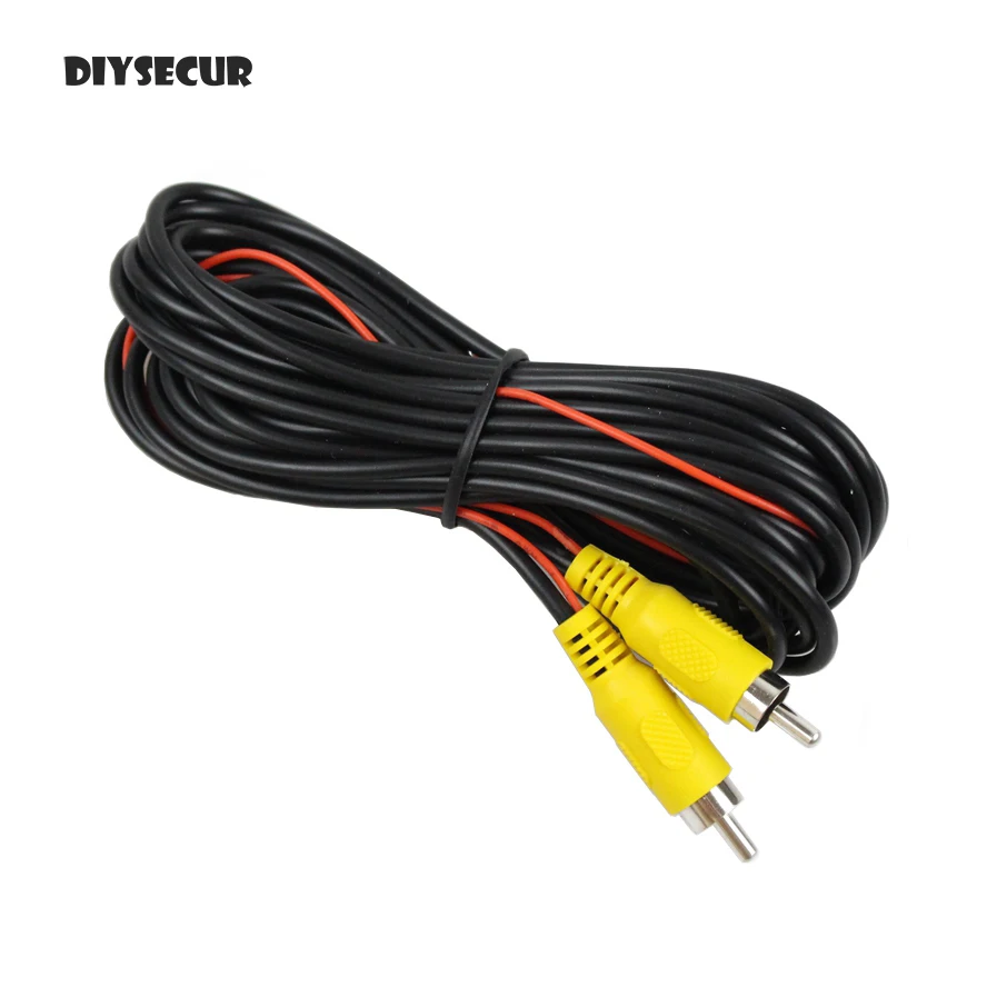 

DIYSECUR 5 / 10 / 15 / 20 meters AV RCA Extension Cable / Cord Video Cable + Connector for Rear View Camera and Car Monitor