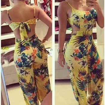 

2020 Summer New Sexy Women Backless Sling Long Party Jumpsuit Playsuit Bodycon Romper Trousers Clubwear Plus Size 3XL