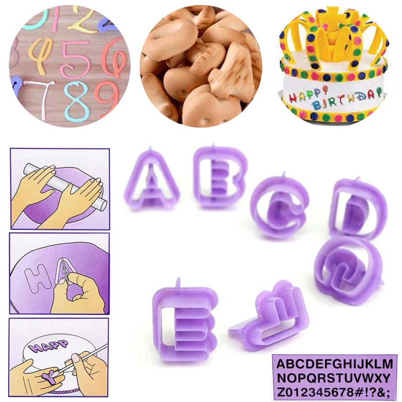 40 шт/1 набор для выпечки торта буквы печенья помадка Алфавит Номер формы DIY инструмент для выпечки