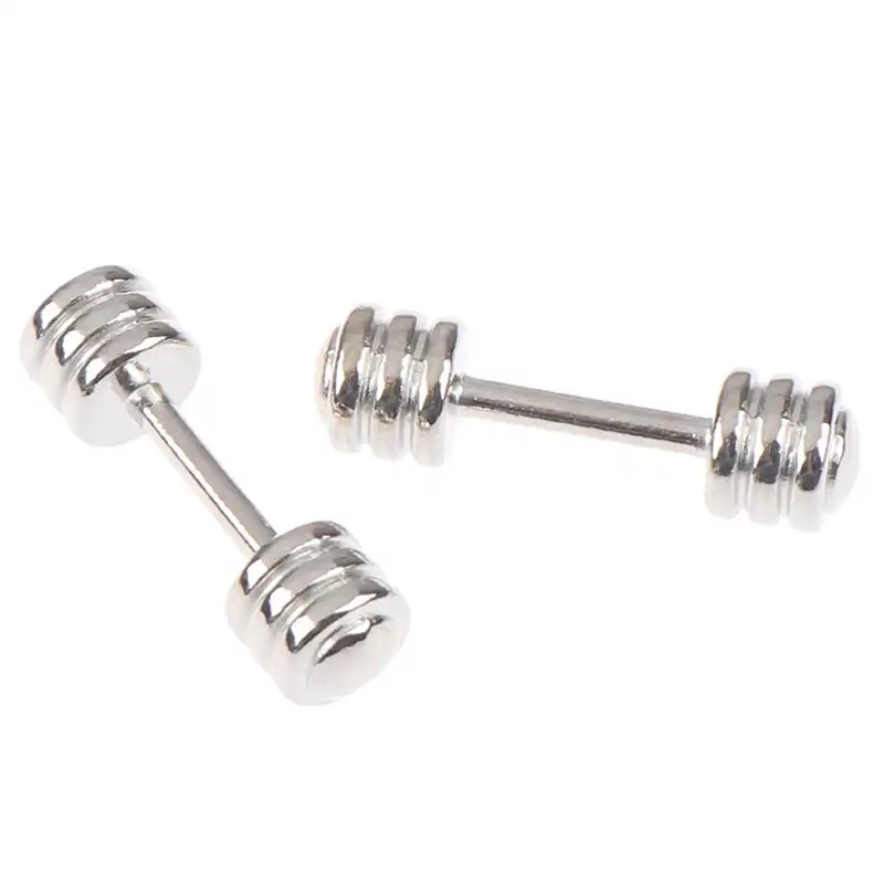 2Pcs 1//12 Dollhouse Miniature Barbell Dumbbells Fitness Weights Gym Model Toys√