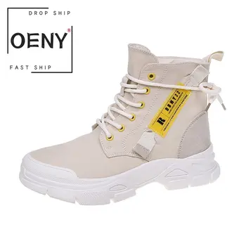 

Boots for Women Autumn 2020 New Fashion Women's Shoes Canvas Lace-Up Comfortable Walking Shoes Women's Size 35-40