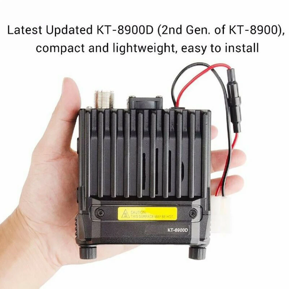 

KT8900D Mobile Radio Mini Long Distance With Programming Cable Truck Walkie Talkie Quad Standby VHF UHF Car Dual Band Compact