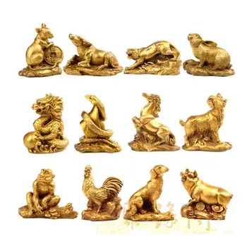 

Copper Statue Chinese Zodiac twelve statue copper Animal ornament rat ox tiger rabbit dragon snake horse sheep monkey chicken do