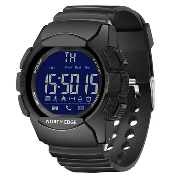 

NORTH EDGE Men LED Digital Watches Waterproof 100M 33-months Standby Time Pedometer Running Sport Smart Watch AK For IOS Android