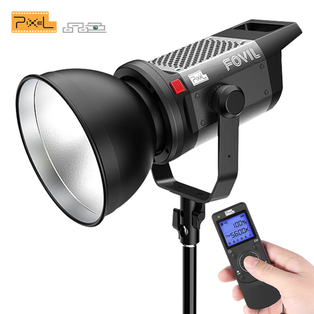 

pixel C220 LED Video Light 220W 5600K Outdoors Portable Continuous Light Bowens Mount for Video Recording with Remote Control