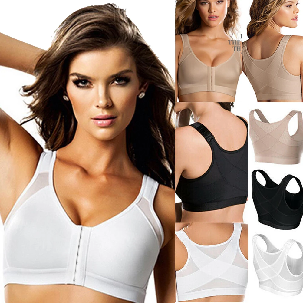 Women Sport Bra Top Posture Corrector Padded Bra Wireless Back Support Lift Up Female Brassiere Fitness Yoga Underwear