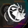 Aigo 2022 DR12 120mm Cooler Fan Double  RGB PC Fan Cooling Fan For Computer Silent Gaming Case With IR Remote Controller fan ► Photo 2/6