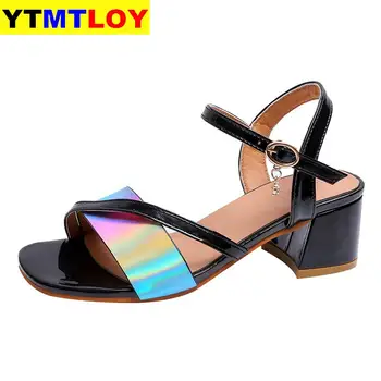 

Sexy Hollow Out Women Pumps Pointed Open-toed Sandals Outdoor Comfortable Party Shoes Summer Buckles Sequined Cloth Ankle