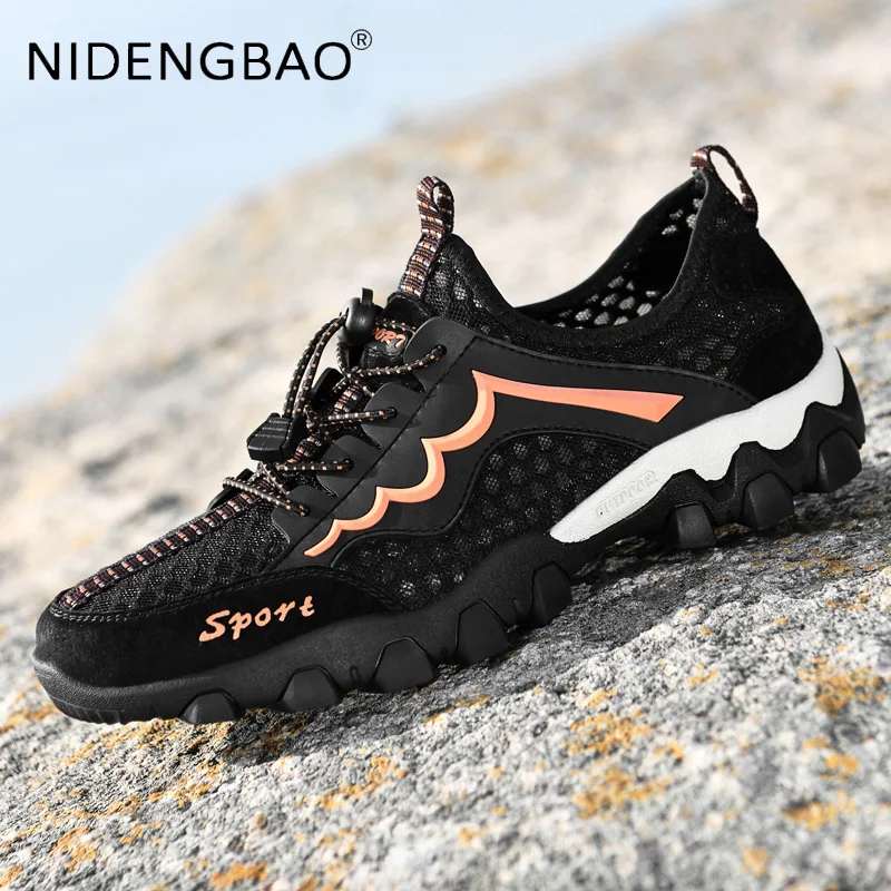 Men's Breathable Outdoor Climbing Water Shoes Hiking Non-slip Waterproof Mesh 