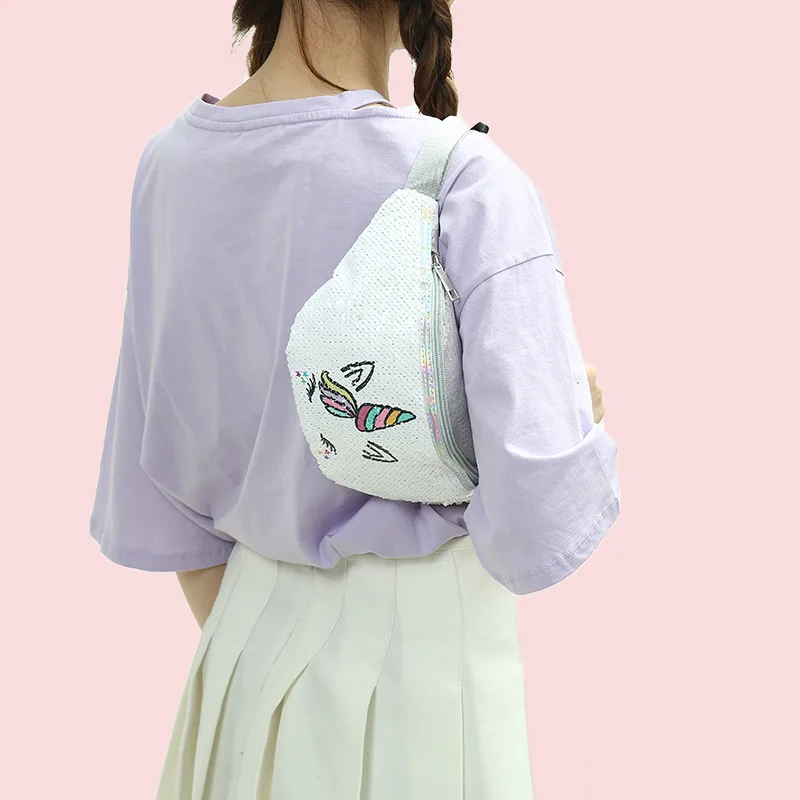 New Arrival Children Chest Packs Unicorn Fanny Pack Children Waist Pack Belly Bags Toy Pouch