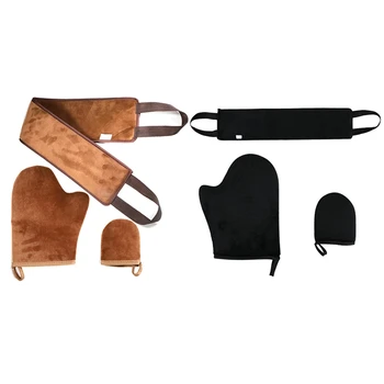 

Exfoliating Oiling Mittens Lotion Applicators Pro 3pcs Body Self Tanning Mitt Back Applicator Set