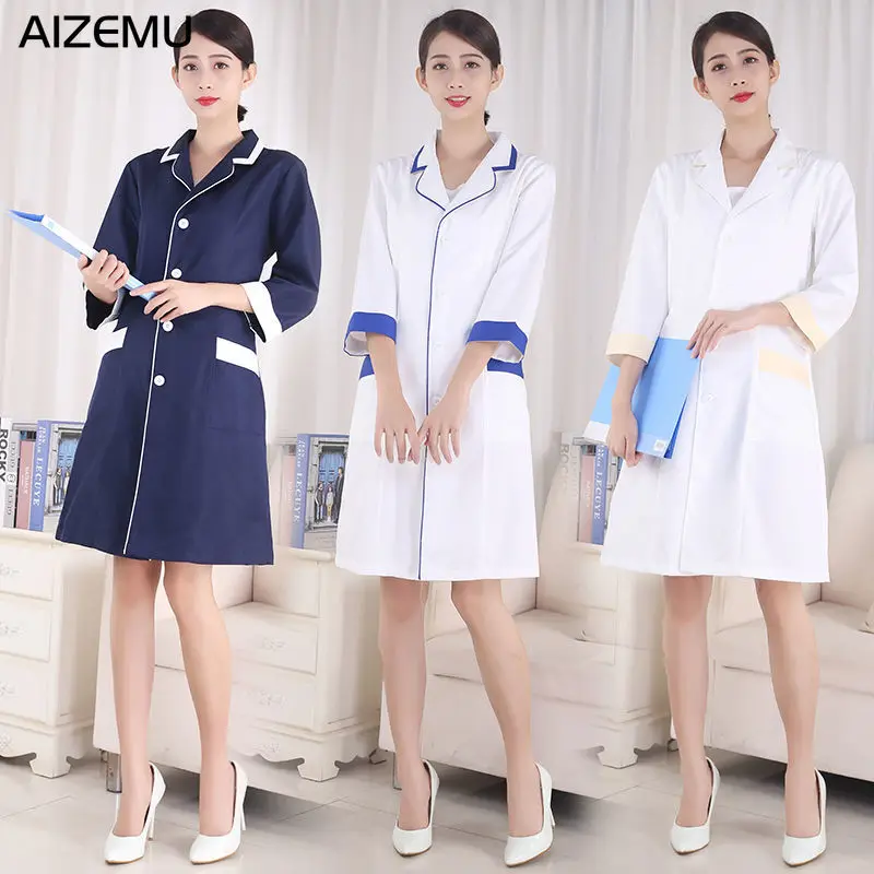 medical lab coat Unisex White Lab coats Beauty salon workwear Pet grooming Long sleeved Lab coats Famale spa uniform health service work Clothing