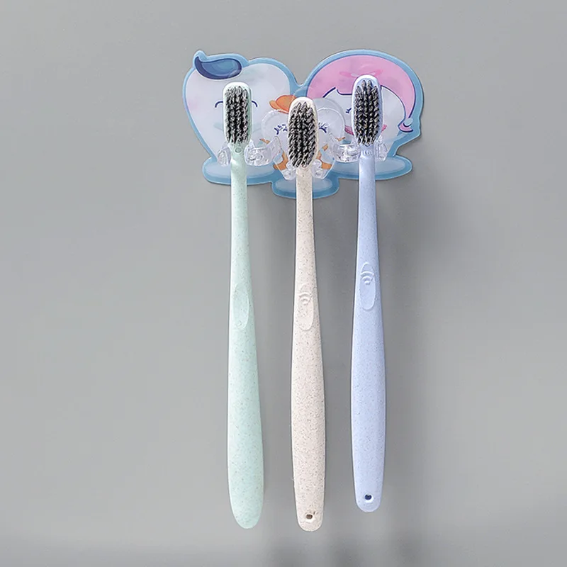 Washed Hook Toothbrush Stand Strong Seemless Hole Punched Parent And Child Fang Music Toothbrush Holder Simplicity Multi-functio