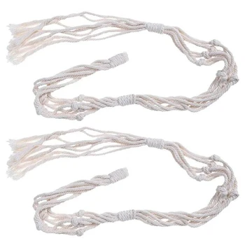 

Macrame Plant Hanger 2Pcs Indoor Outdoor Wall Hanging Planter Basket-Cotton Rope Modern Boho Home Decor