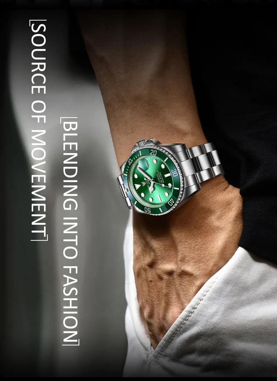 automatic mechanical sport diving watch