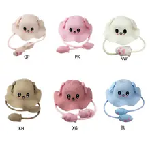 Тканая Панама с широкими волнистыми полями для маленьких мальчиков и девочек, забавная воздушная подушка с ушками кролика, летняя детская пляжная Кепка с вышивкой