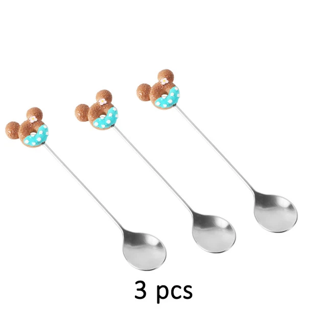 Милая мультяшная вилка из нержавеющей стали для фруктов, десертная вилка, ложка для мороженого, десертная ложка, свадебная Декоративная посуда, кухонная посуда - Цвет: D