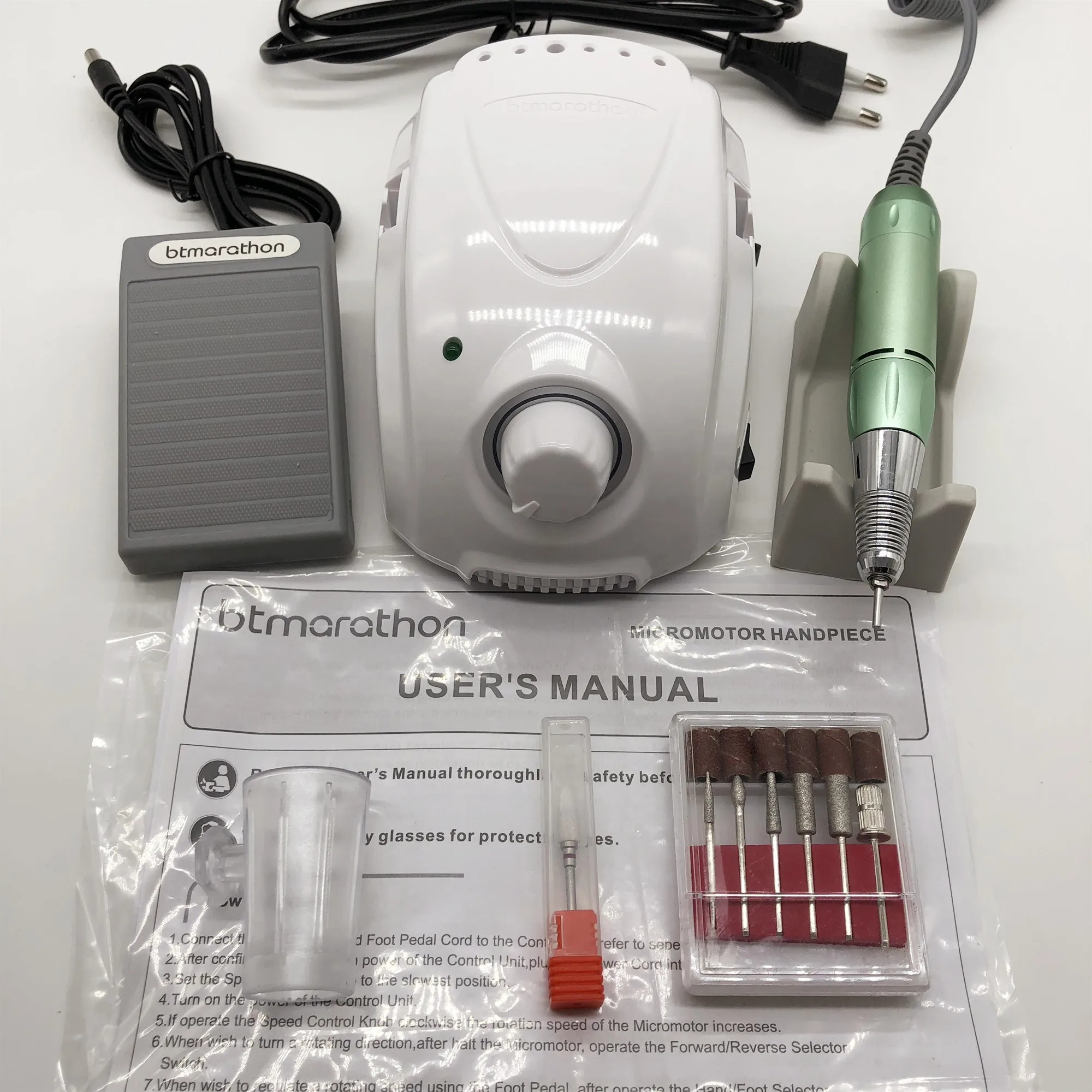 PROD 1005001495400009 65W btmarathon control box + 35000RPM green high
quality drill bit professional manicure pedicure nail art polishing
equipment