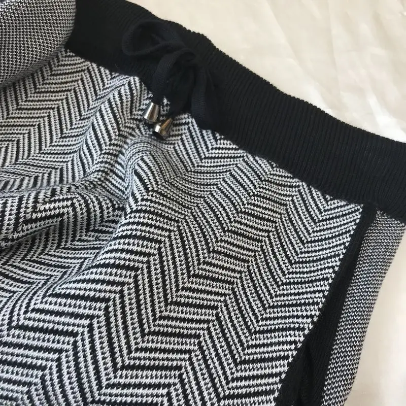 ALPHALMODA Осень женский пуловер с широкими рукавами и юбка на молнии кардиганы+ брюки женский зимний модный дизайн 2 шт спортивный комплект