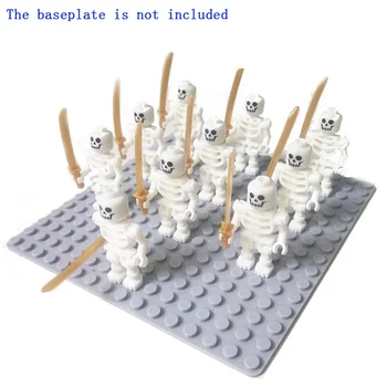 

Figures Toys Set Ninjaing Skeleton Straight Building Blocks Army Arms Swivel Arms Pirates Castle bricks Figure DIY Gift