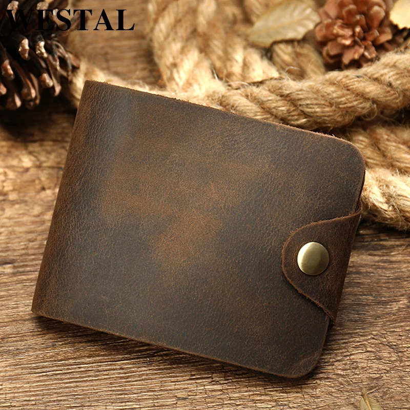 

WESTAL men's wallet clutch male purse for men's clutch bag men's leather purse/wallet for men vintage crad holder money bag 2021