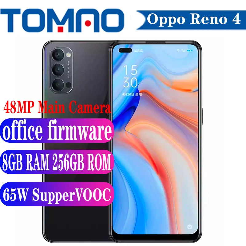 Оригинальный Oppo Рино 4 5G мобильный телефон Android 10 Восьмиядерный процессор Snapdragon 76