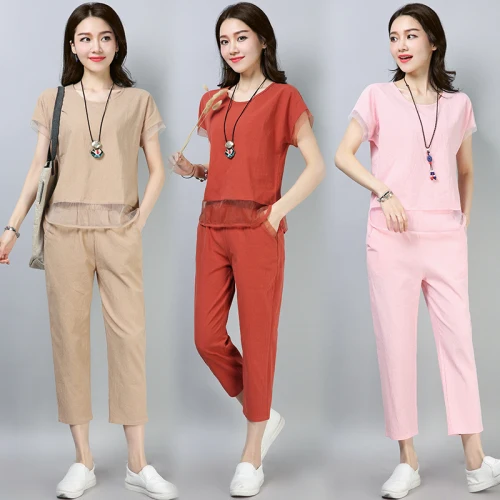 womens linen 2 piece outfits