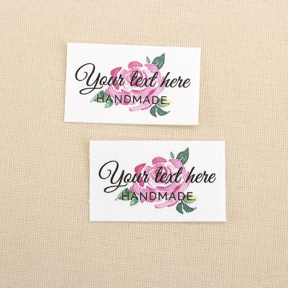 Ironing Labels or Text Iron on Cotton Clothing Labels Design Ironing tags 40pcs