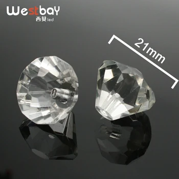 

Free Shipping 200pcs/lot 21MM Diamond Shape Crystal Beads For DIY Fiber Optic Chandelier,Russia Brazil Australia USA popular